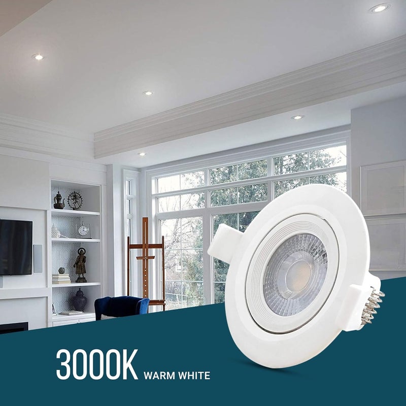 درافل مصباح سقف غائر LED من دورافيل، قابل للتعديل، أبيض - Image 5